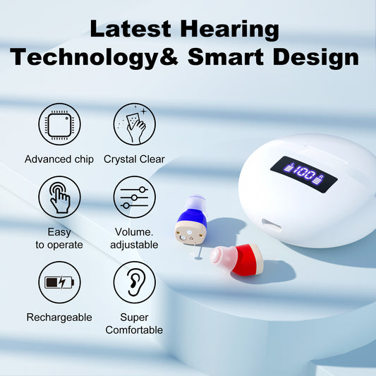 RKEPIE M610 Essential CIC Hearing Aid - Discreet Invisible Design & Effortless Daily Hearing