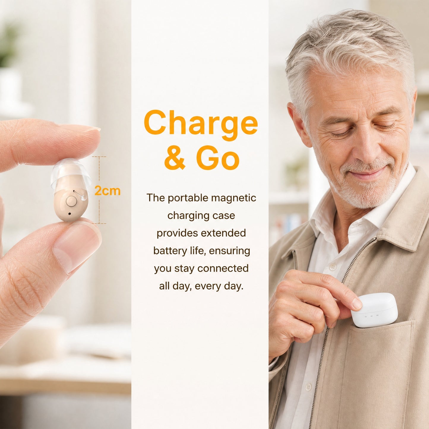 RKEPIE M602 Comfort-Pro CIC Hearing Aid—Hear TV & Conversations Clearly Again