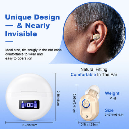 RKEPIE M607 Classic CIC Hearing Aid - Invisible Design & Crystal Clear Sound for Seniors