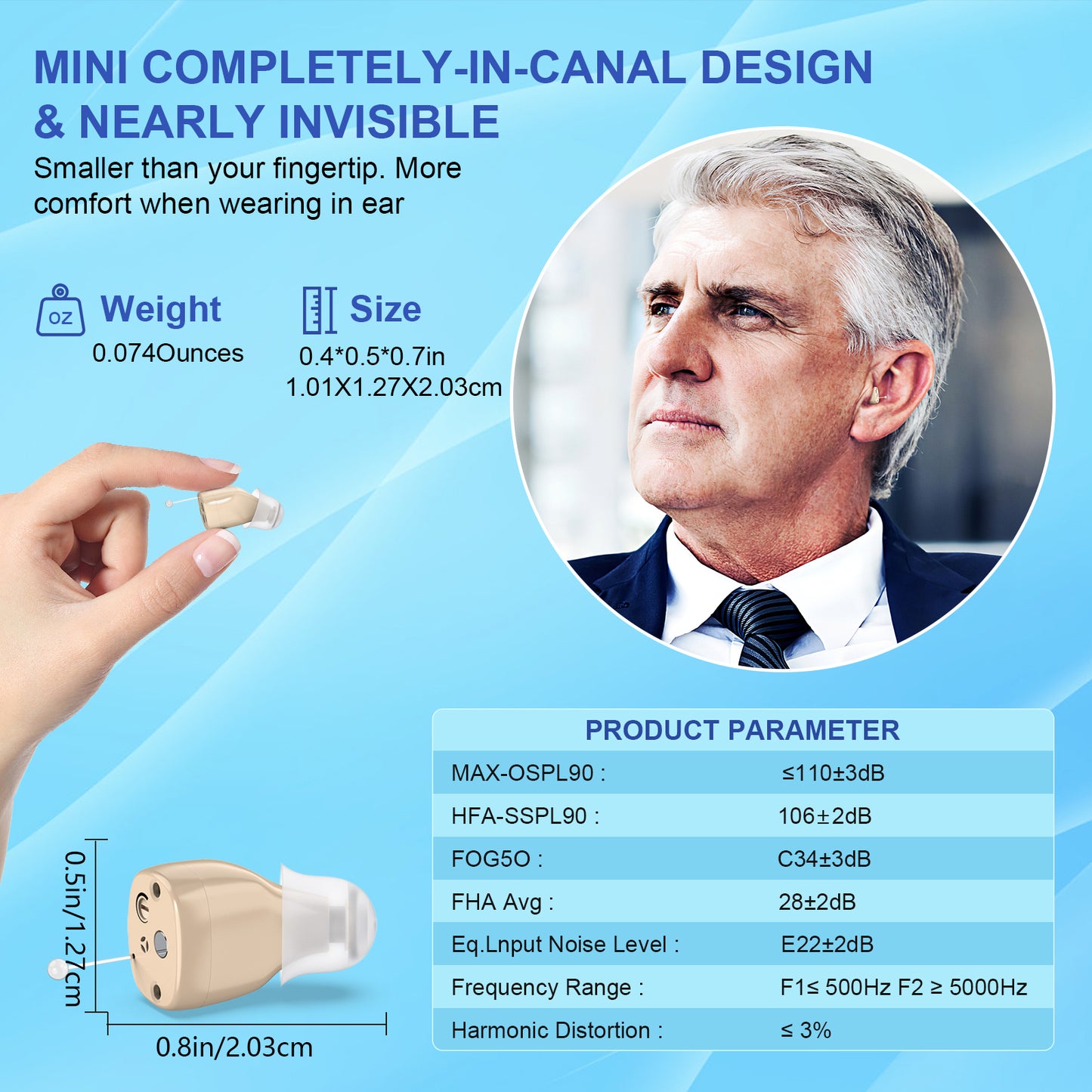 Rechargeable CIC Hearing Aids ZF-M610