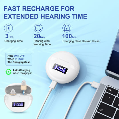 RKEPIE M610 Essential CIC Hearing Aid - Discreet Invisible Design & Effortless Daily Hearing