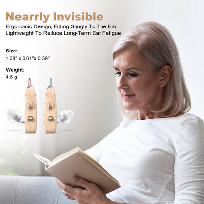 RKEPIE M802 Pro BTE Hearing Aid - High Power Amplification & Ergonomic Comfort for Seniors