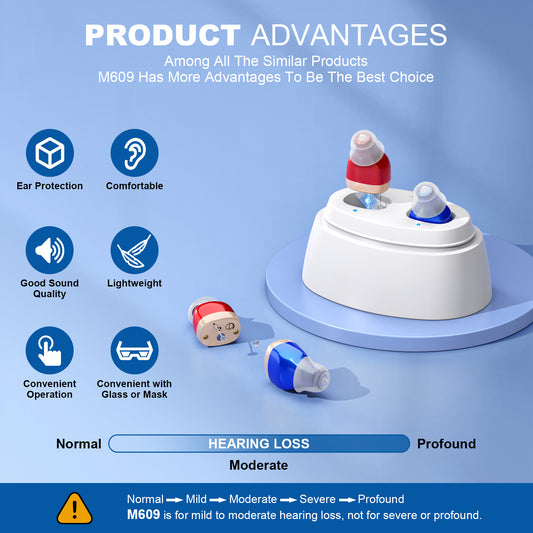 RKEPIE M609 Pro Stealth CIC Hearing Aid - Next-Gen DSP & 96-Hour Freedom Charging Case