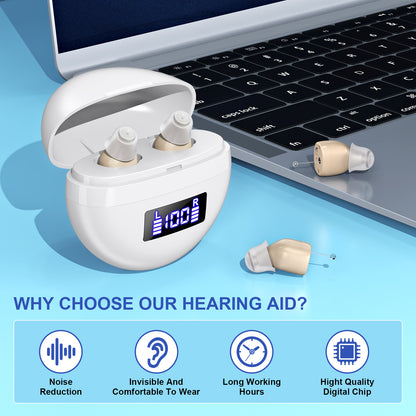 RKEPIE M610 Essential CIC Hearing Aid - Discreet Invisible Design & Effortless Daily Hearing