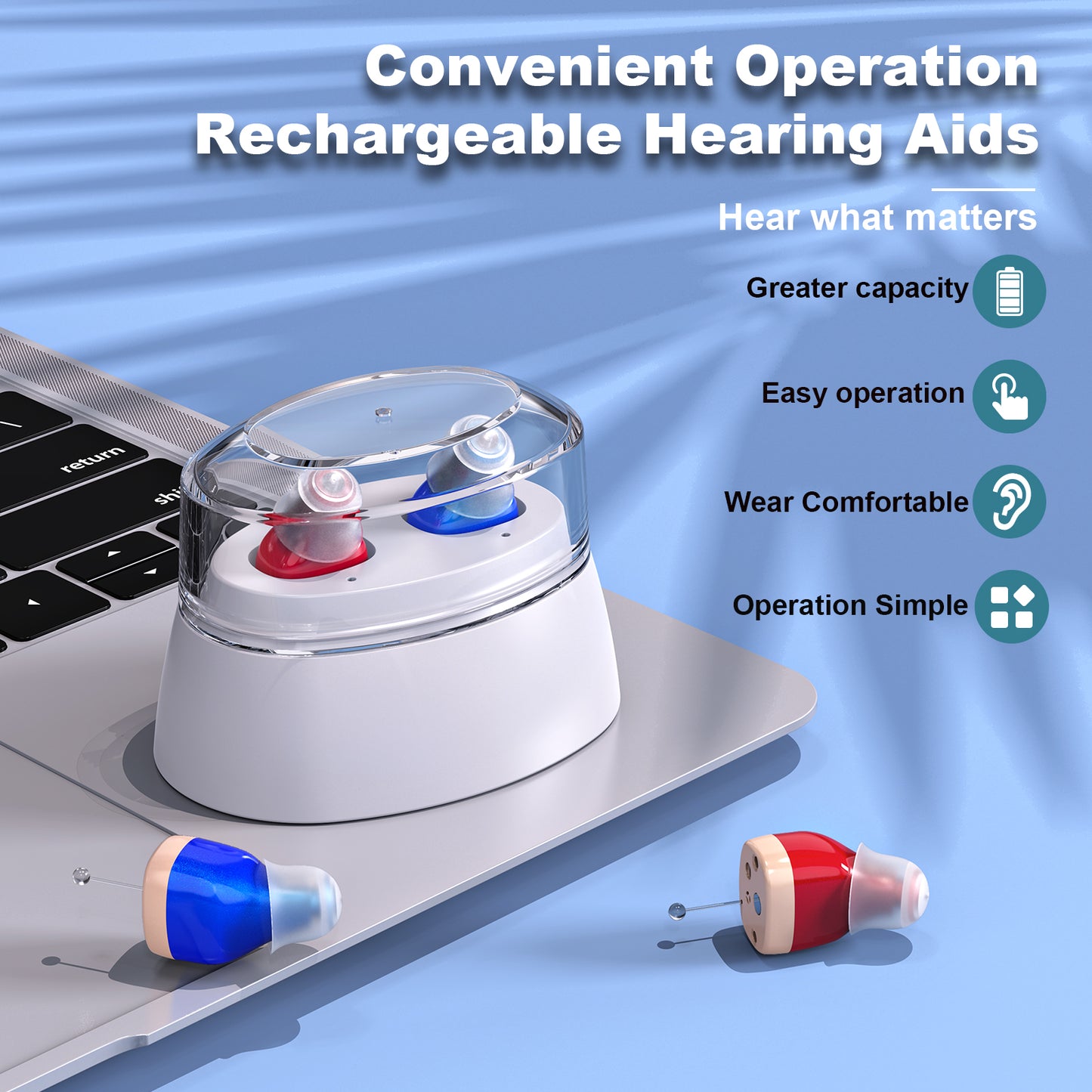 RKEPIE M609 Pro Stealth CIC Hearing Aid - Next-Gen DSP & 96-Hour Freedom Charging Case