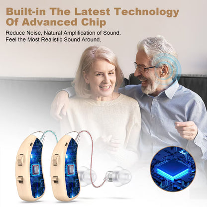 RKEPIE M802 Pro BTE Hearing Aid - High Power Amplification & Ergonomic Comfort for Seniors