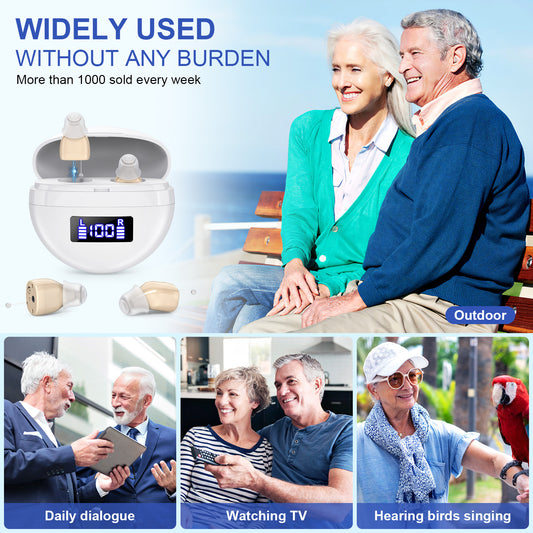 RKEPIE M610 Essential CIC Hearing Aid - Discreet Invisible Design & Effortless Daily Hearing