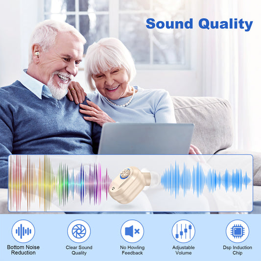 RKEPIE M612 Ultra CIC Hearing Aid - Maximum Clarity, Minimum Visibility & Extended Battery Life
