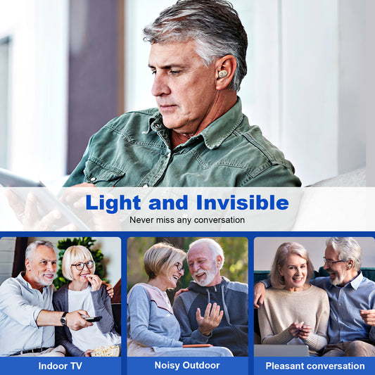 RKEPIE M607 Classic CIC Hearing Aid - Invisible Design & Crystal Clear Sound for Seniors