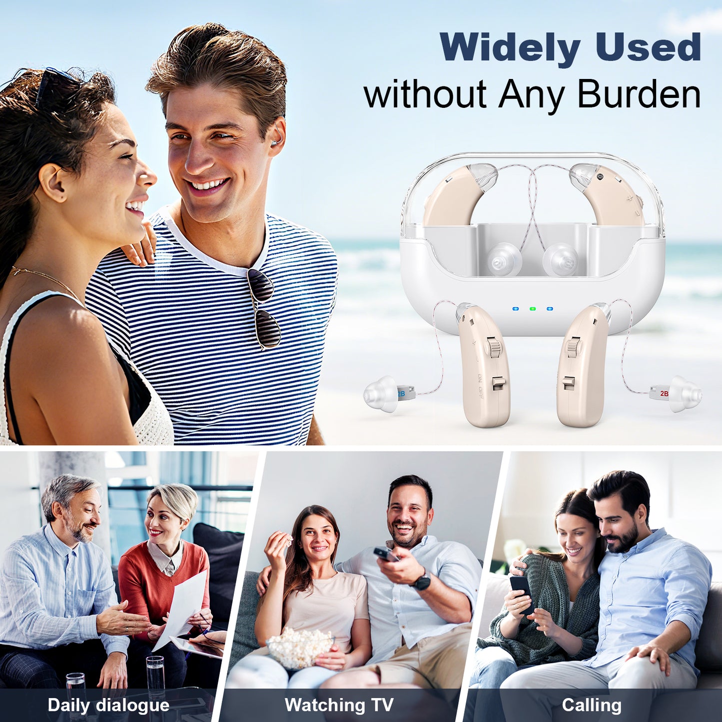 RKEPIE M905 Professional BTE Hearing Aid - Clinical Excellence & All-Day Rechargeable Power