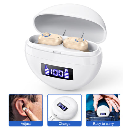 RKEPIE M607 Classic CIC Hearing Aid - Invisible Design & Crystal Clear Sound for Seniors