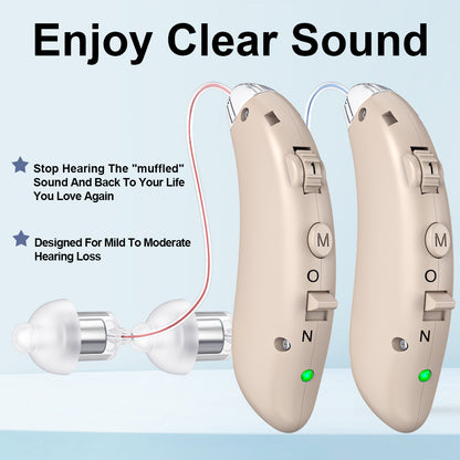 RKEPIE M807 Classic BTE Hearing Aid - Rechargeable & Digital Noise Reduction