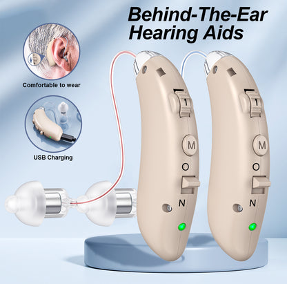 RKEPIE M807 Classic BTE Hearing Aid - Rechargeable & Digital Noise Reduction