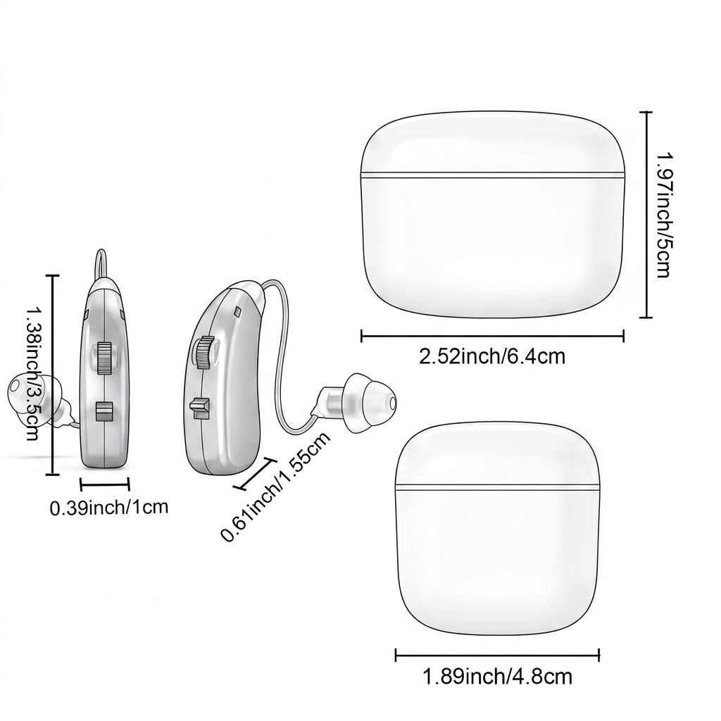 RKEPIE M802 Pro BTE Hearing Aid - High Power Amplification & Ergonomic Comfort for Seniors