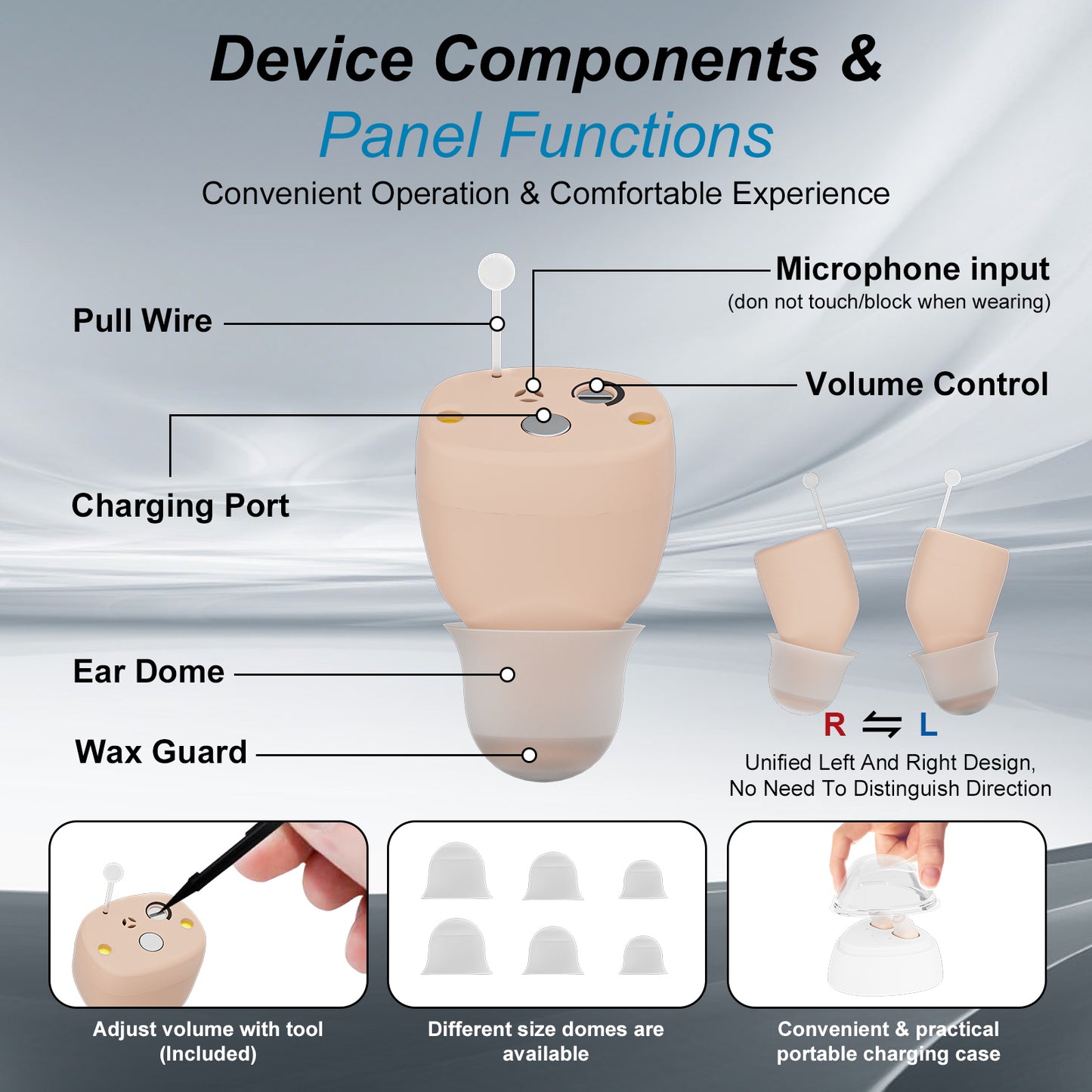 Rechargeable CIC Hearing Aids ZF-M608