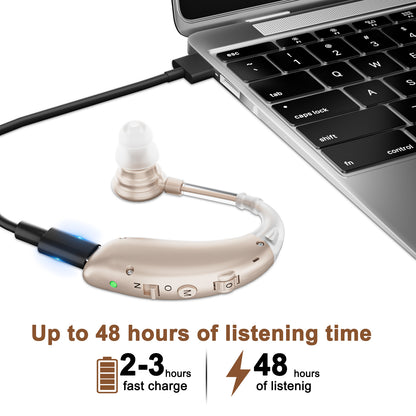 RKEPIE M806 Entry BTE Hearing Aid - Clear Sound & All-Day Comfort for Seniors