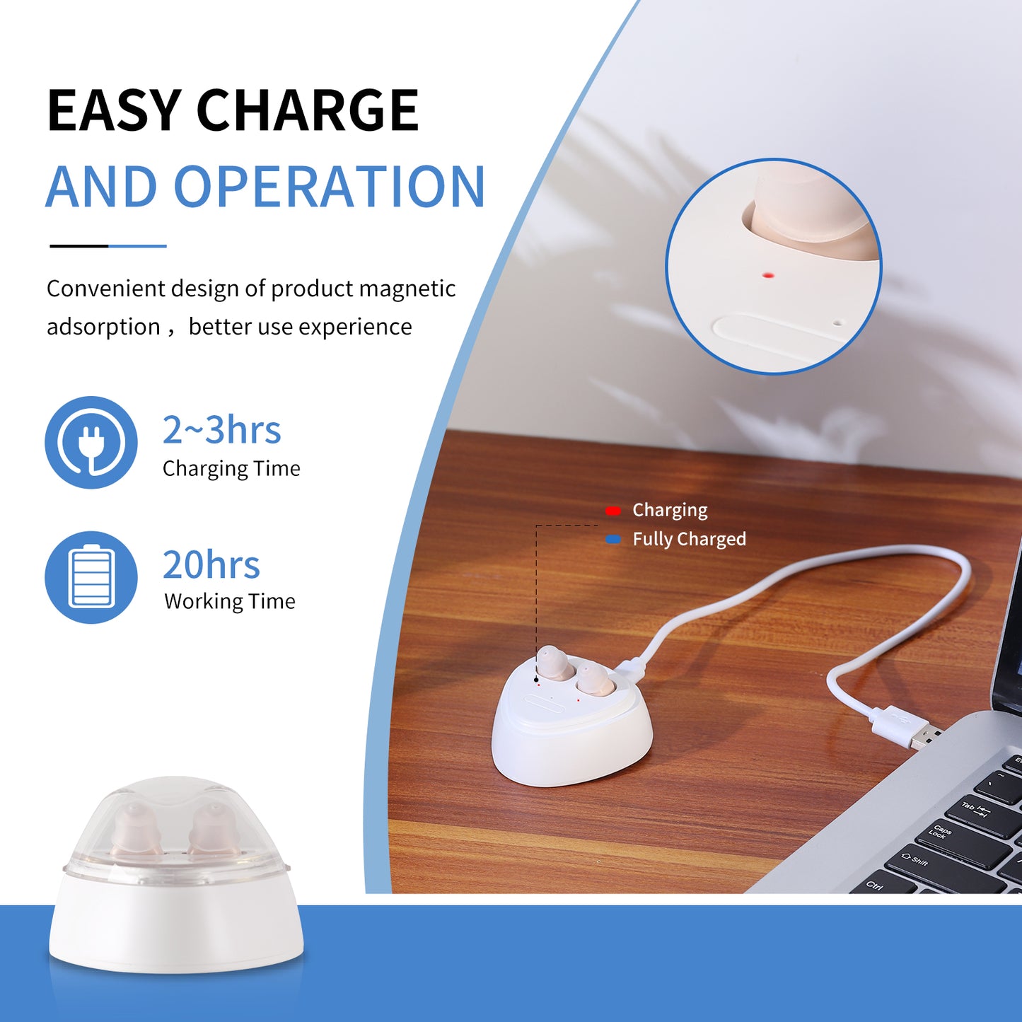 Rechargeable CIC Hearing Aids ZF-M608