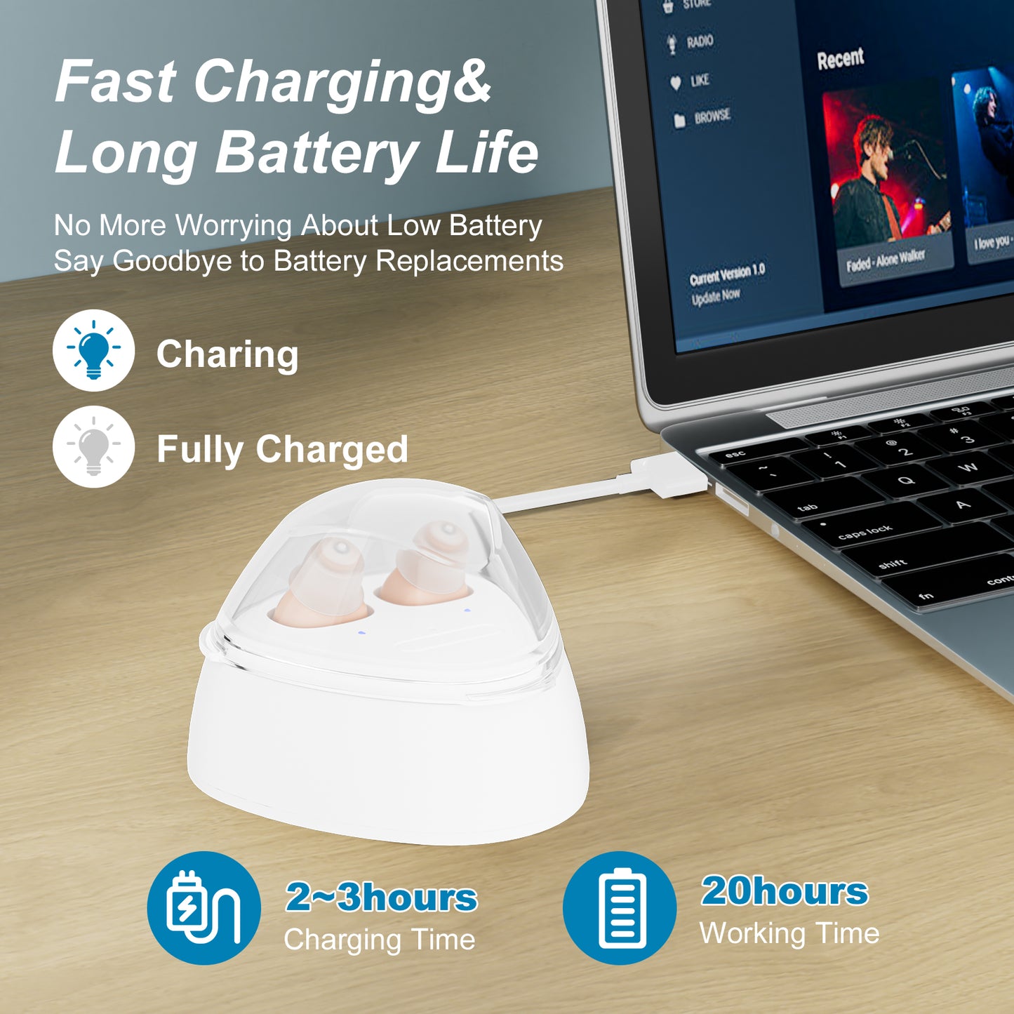 Rechargeable CIC Hearing Aids ZF-M608