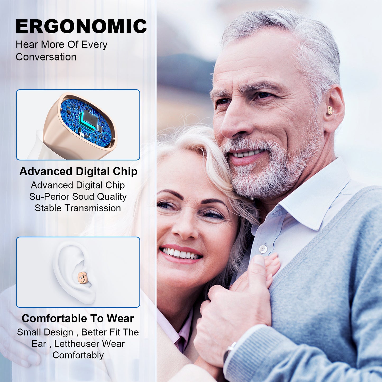 RKEPIE M609 Pro Stealth CIC Hearing Aid - Next-Gen DSP & 96-Hour Freedom Charging Case