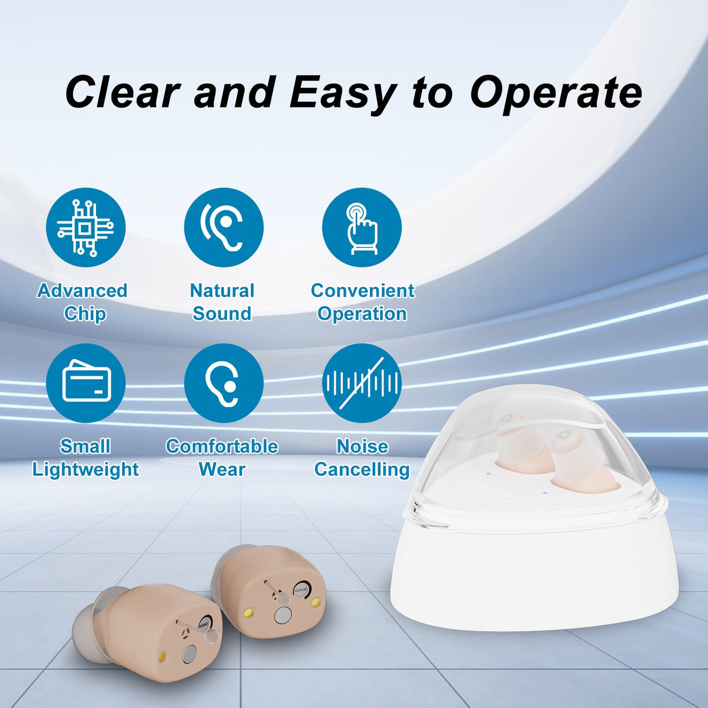 Rechargeable CIC Hearing Aids ZF-M608