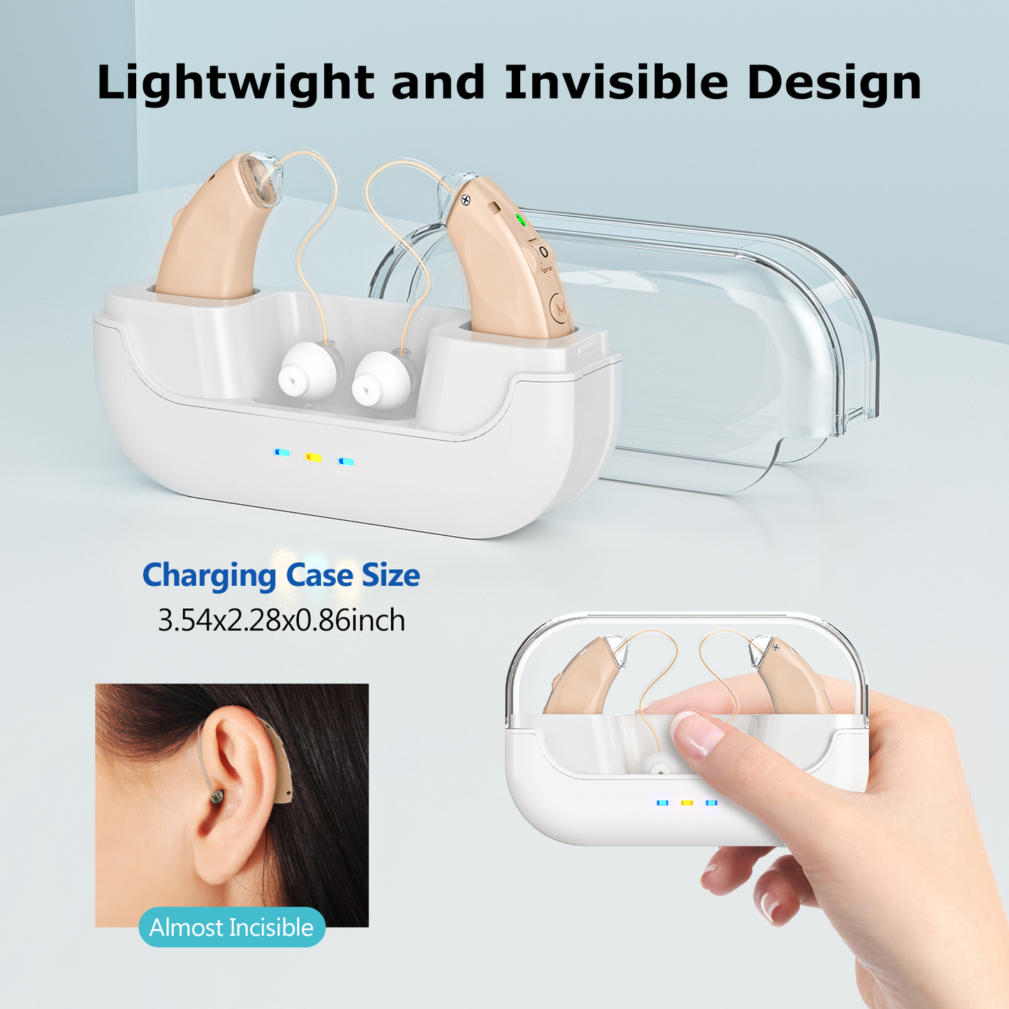 RKEPIE M909 Supreme BTE Hearing Aid - Smart Noise Reduction & All-Day Clarity for Seniors
