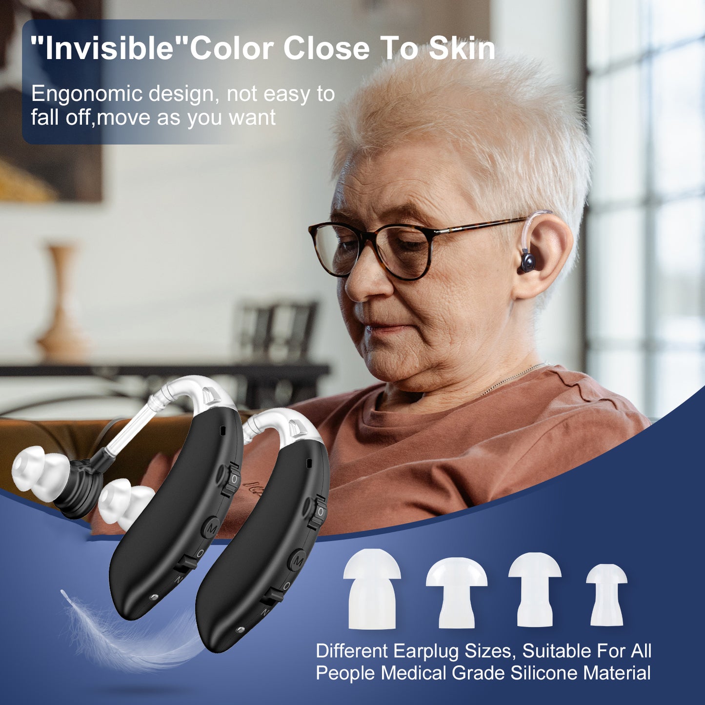 Rechargeable BTE Hearing aids ZF-M806