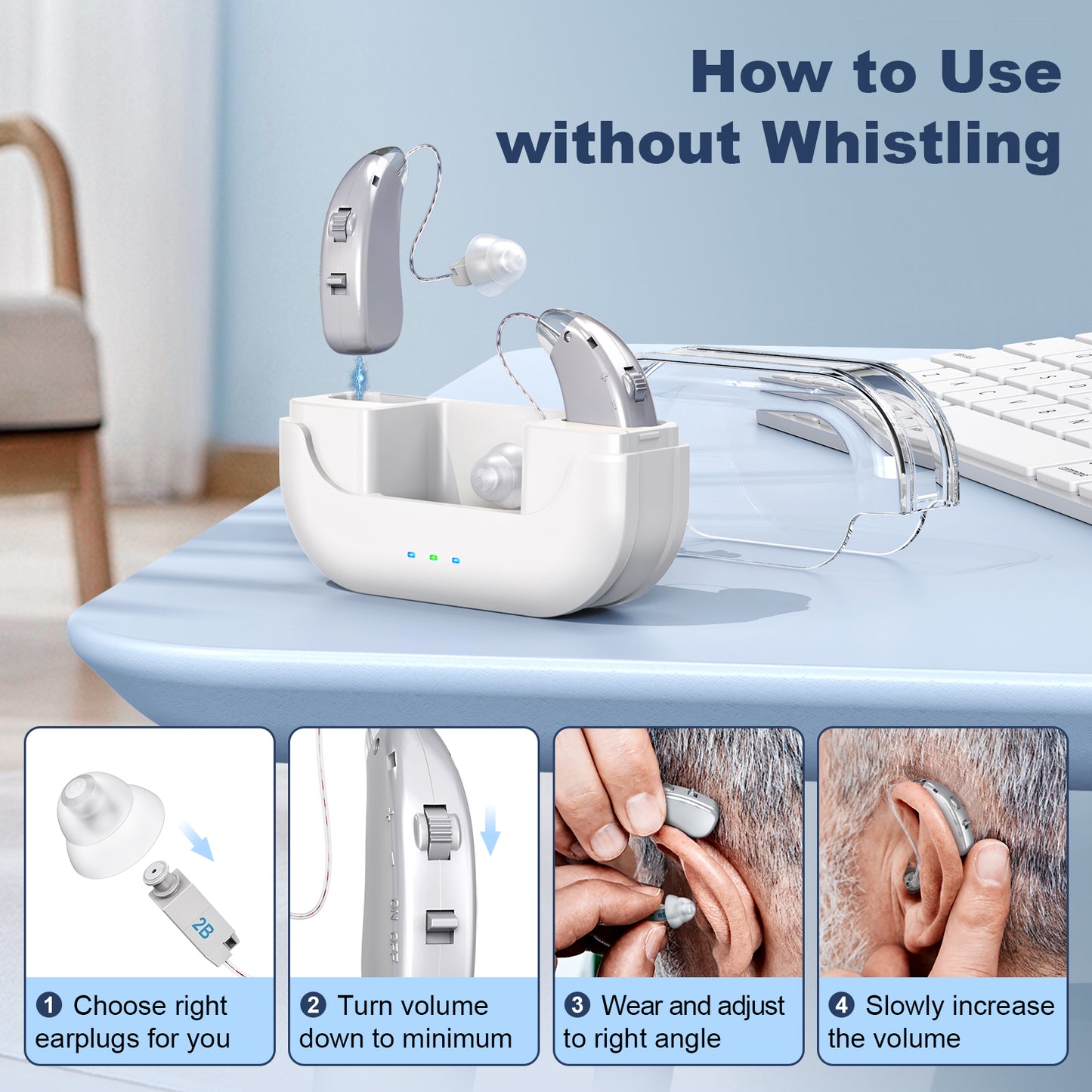 RKEPIE M905 Professional BTE Hearing Aid - Clinical Excellence & All-Day Rechargeable Power