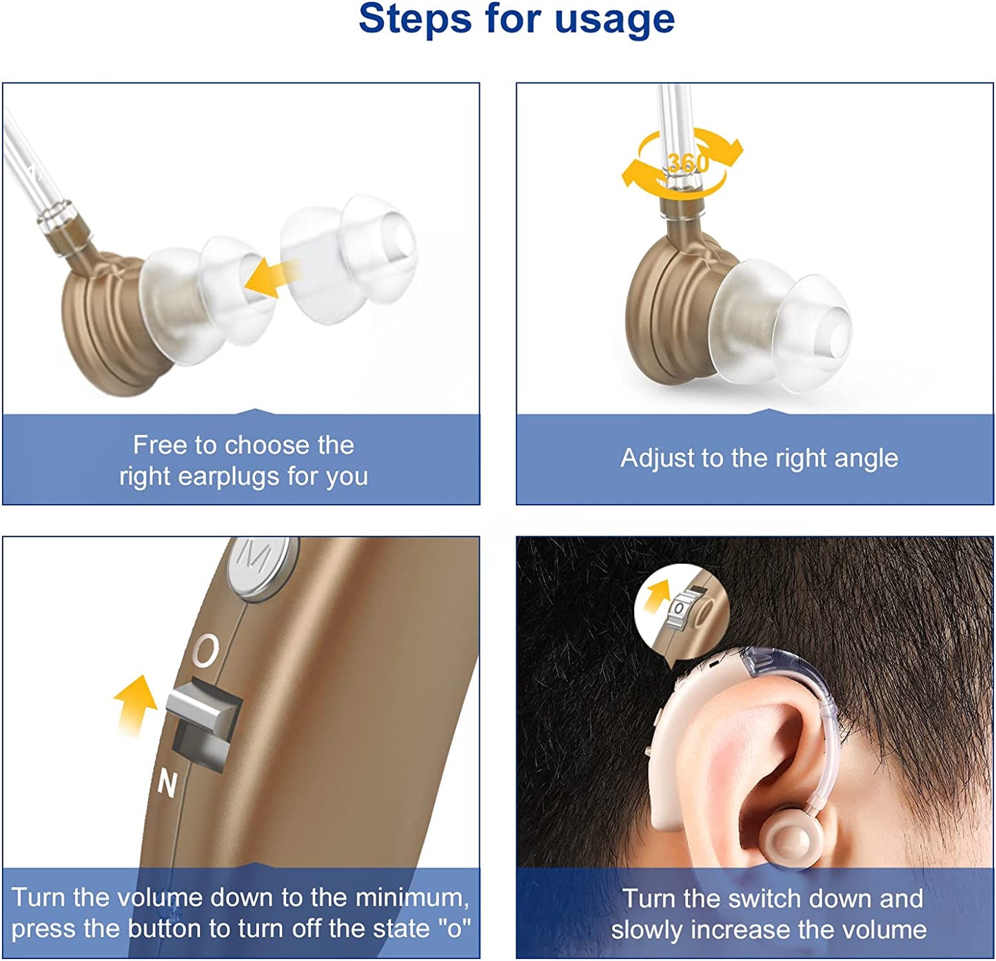 Rechargeable BTE Hearing aids ZF-M806