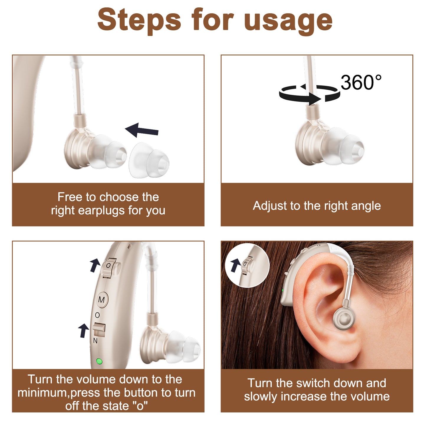 RKEPIE M806 Entry BTE Hearing Aid - Clear Sound & All-Day Comfort for Seniors