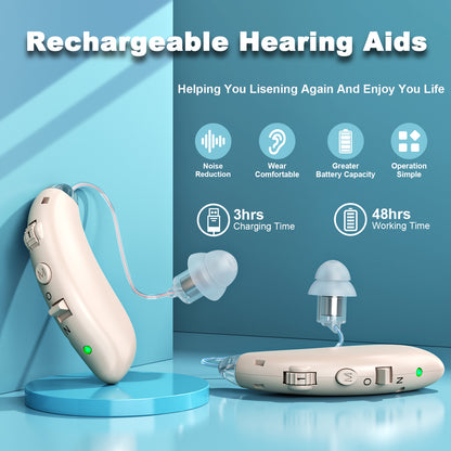 RKEPIE M807 Classic BTE Hearing Aid - Rechargeable & Digital Noise Reduction