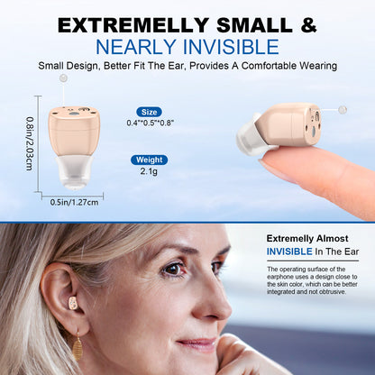 RKEPIE M609 Pro Stealth CIC Hearing Aid - Next-Gen DSP & 96-Hour Freedom Charging Case