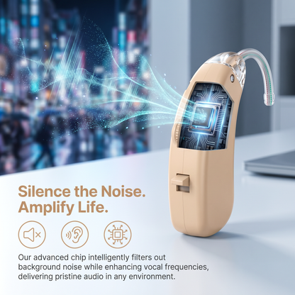 RKEPIE M802 Pro BTE Hearing Aid - High Power Amplification & Ergonomic Comfort for Seniors