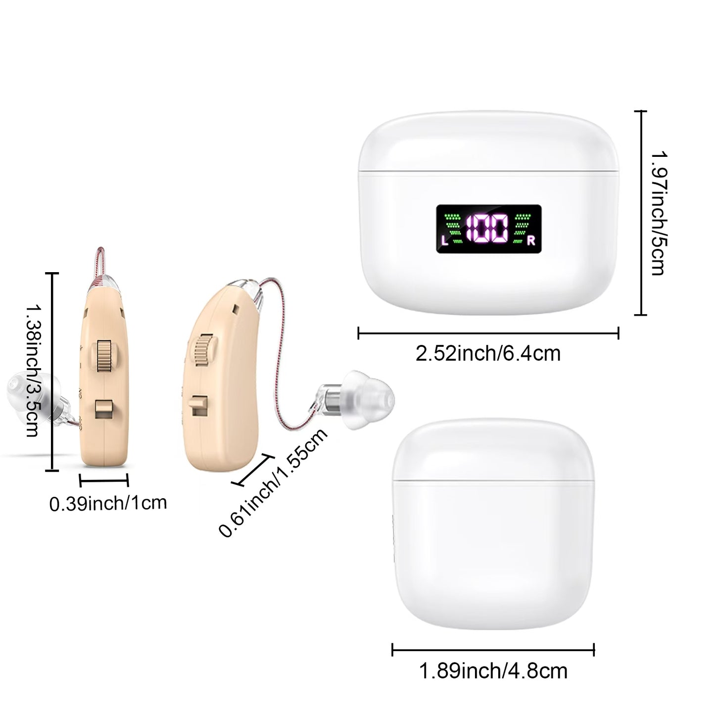 Rechargeable BTE Hearing aids ZF-M802